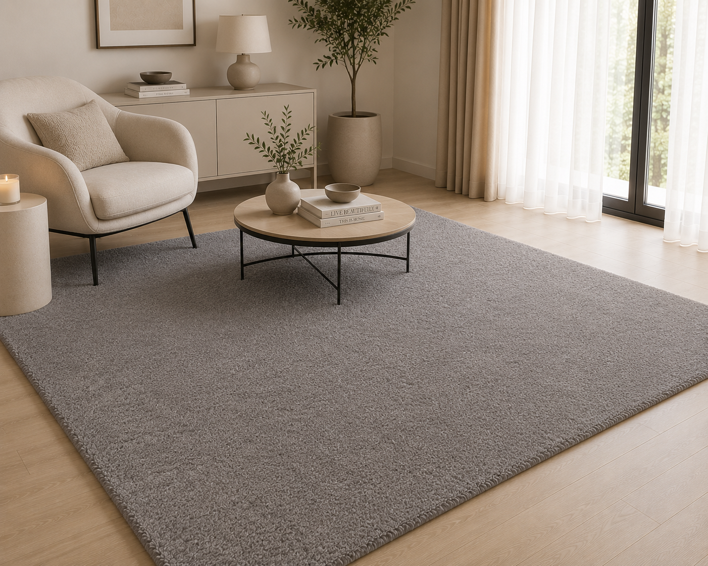 Tepih Modern Aksu Royal Antracit Anti-Slip për Sallon dhe Dhomë Gjumi