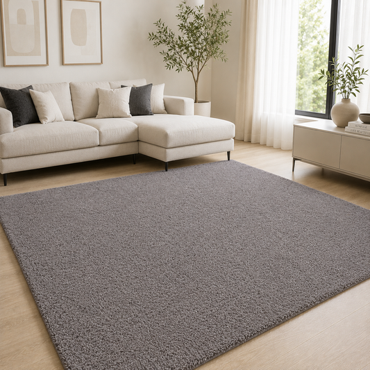 Tepih Modern Aksu Royal Antracit Anti-Slip për Sallon dhe Dhomë Gjumi